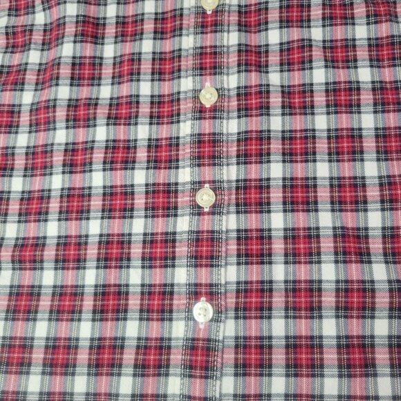 G.H. Bass & Co. Women Red Cotton Plaid Heritage Button Up Shirt Size M - Picture 5 of 10